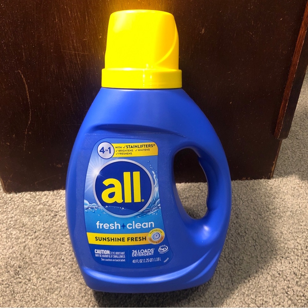 All Fresh + Clean Sunshine Fresh Laundry Detergent w/ Stainlifters 26 Loads 40oz